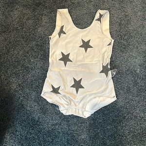 Girls Nununu Silver with Black Star One Piece Bathing Suit (18-24 months)